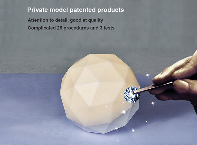 Childrens Night Light Voice Controlled Diamond Lamp With 1200mAh Rechargeable Battery