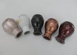 Quality Ceiling Mounted Plastic 10cmx28mm Gold Curtain Rod End Caps wholesale