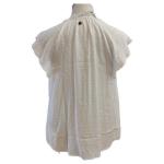Butterfly Sleeve Wave Point Women'S Tie Neck Blouse