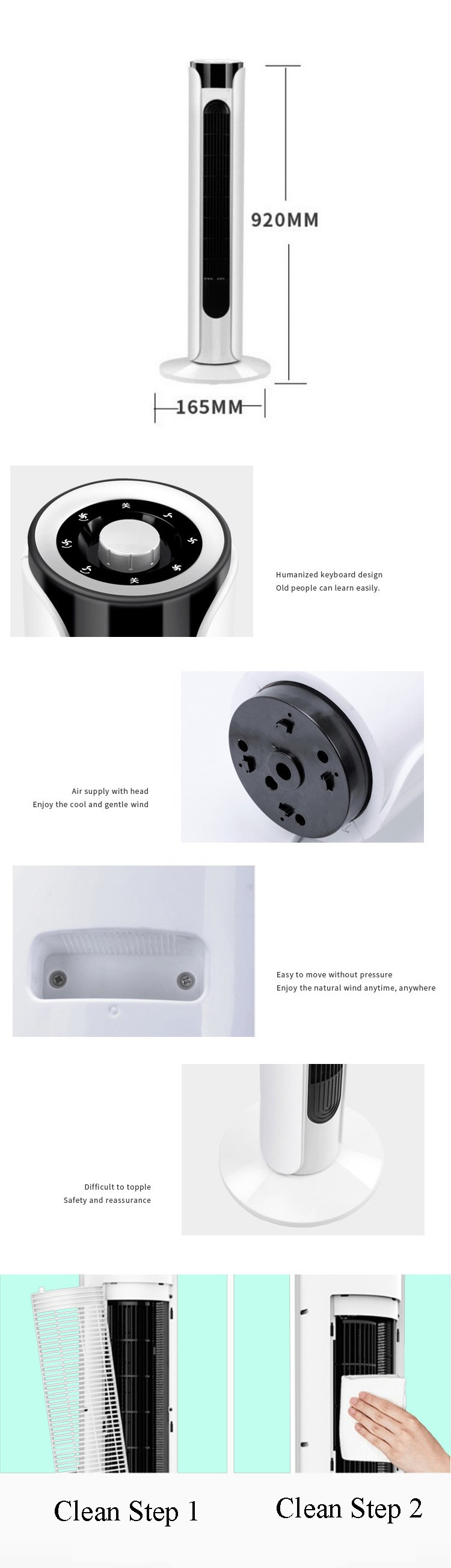 Bladeless Silent Floor Cold Air Fan Air Conditioning Equipment