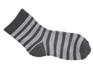 Quality 2016 Top selling spring striped design knitted breathable cotton crew dress sox for boys wholesale
