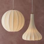 Nordic E27 Led Pendant Lights Silk Hanging Lamp Minimalism Wabi Sabi Suspend