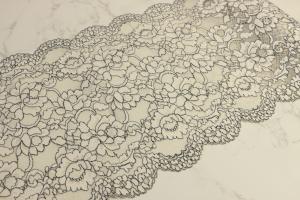 China Stereoscopic Lingerie Lace Trim , 23cm Stretch Elastic Lace Trim on sale