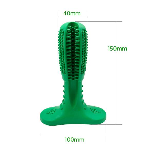 Food Grade Puppy Oral Fresh Cleaning Massager Bite Silicone Dog Toothbrush Chew