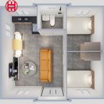 Prefab Villa Container Homes Luxury 20 Foot Expandable Container Homes 20ft