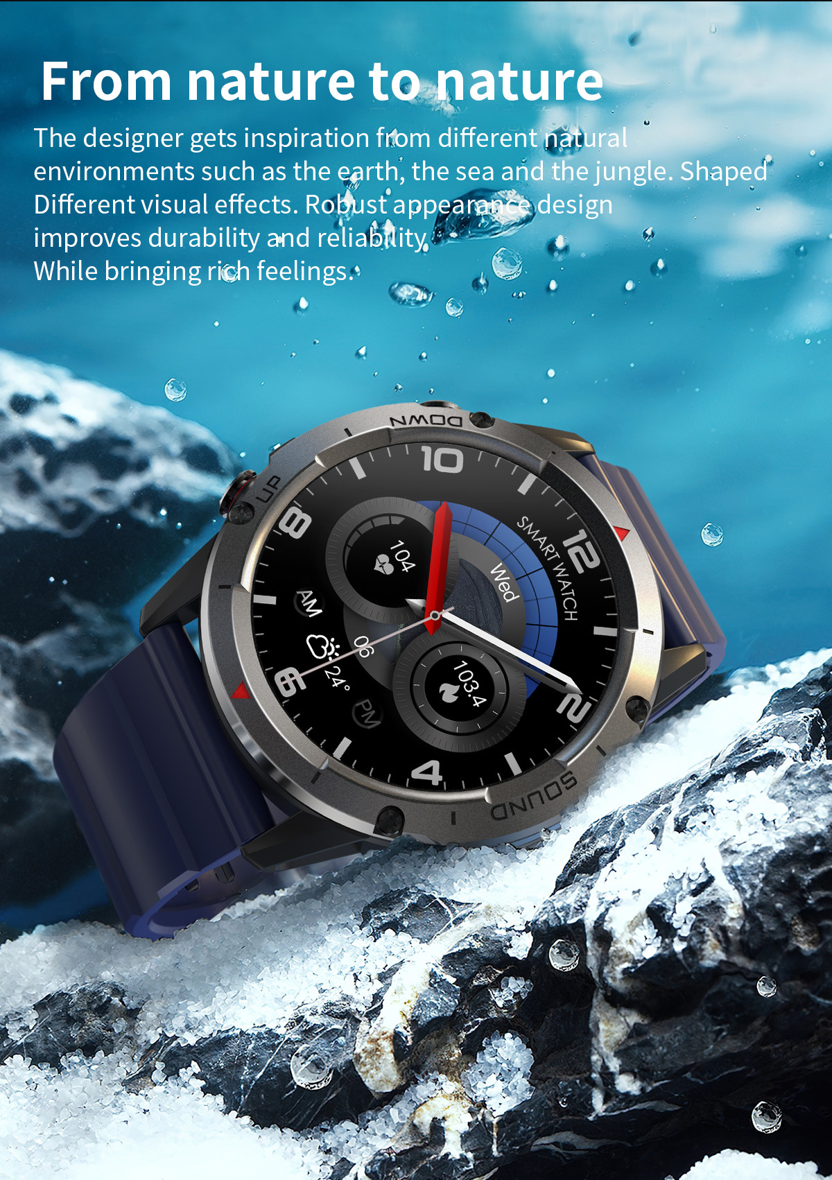 New NX9 Defense Sports Bluetooth Call Smart Watch 1.39 Round Screen Ultra Long Standby