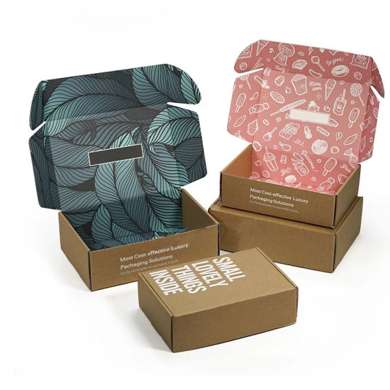 CMYK Color Carton Mailer Shipping Boxes Exquisite Craft Paper Box Packaging