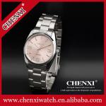 Japan Movemnet Quartz Watches Man Pink Color Stainless Steel Watch Wholesale