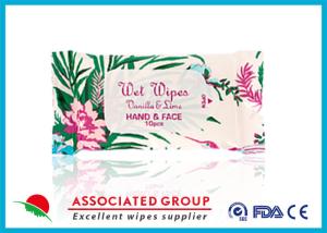 Quality Flavored Feminine Wipes , Feminine Antibacterial Wipes Resealable 10Pcs wholesale