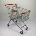 European Style 125L Q195 Steel Supermarket Trolley Cart With Child Seat