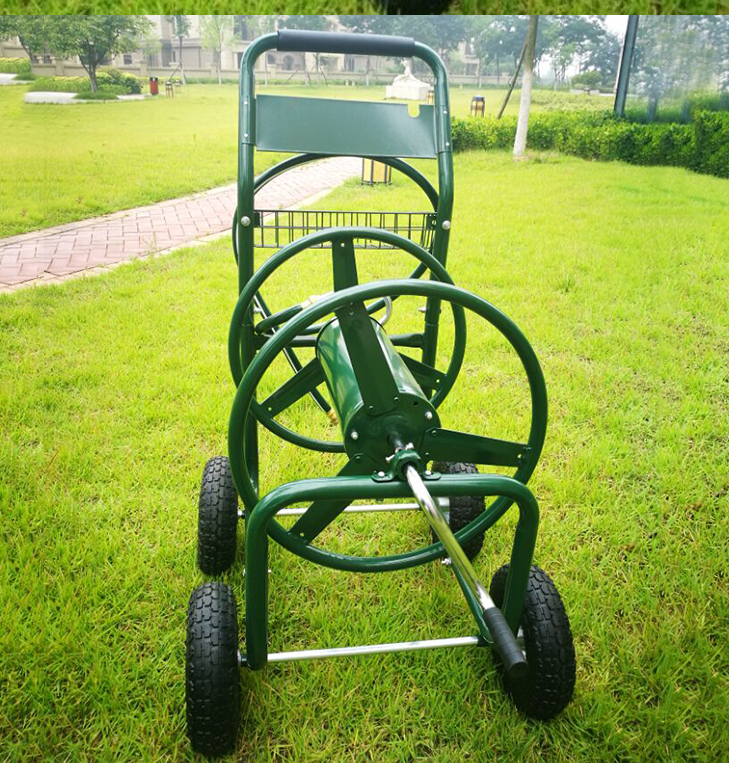 Sturdy Heavy Duty Water Hose Reel Cart for Garden Tools 60*102*42.5cm 100KGS Capacity