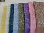 New Exquisite Wedding Party Dress Bridal Dress Fabric purple Beaded lace with
