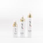 Skin Care 80ml 120ml Plastic Cosmetic Bottles With Golden Cap Or Pump