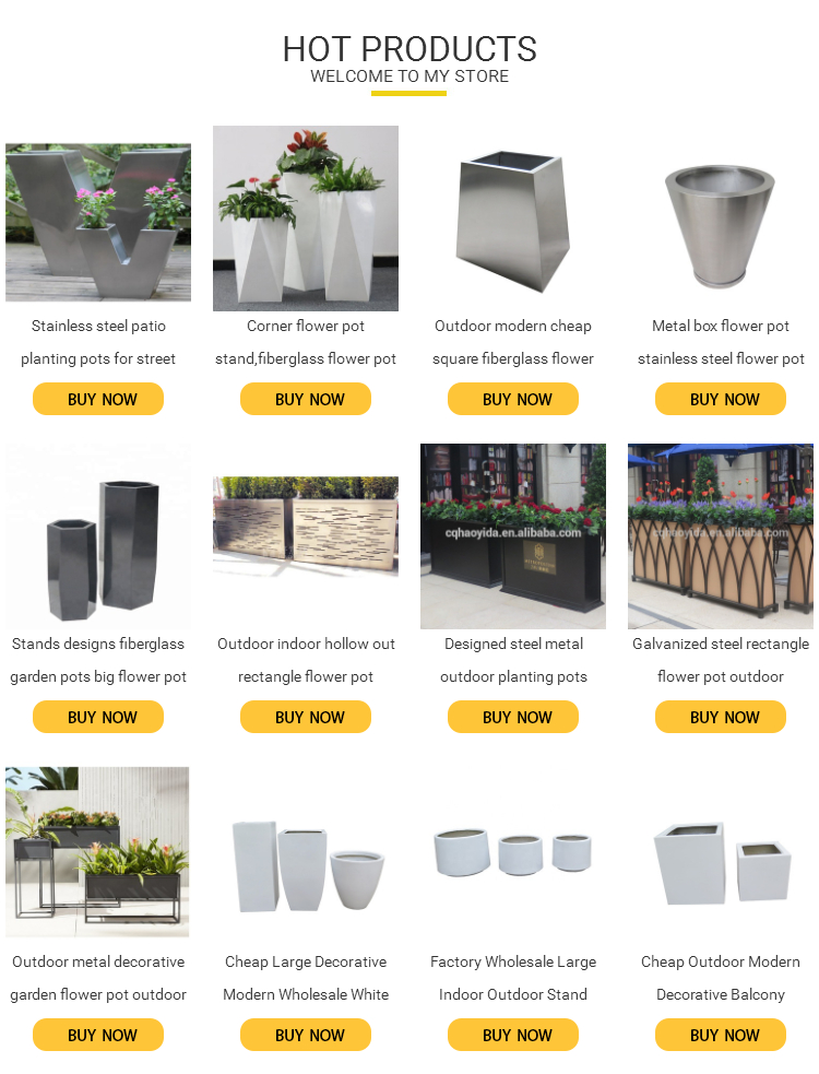 Community L407xW407xH1042mm Black Metal Plant Pot