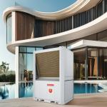 DC Inverter Commercial Swimming Pool Heat Pump Wotech 80Kw R32
