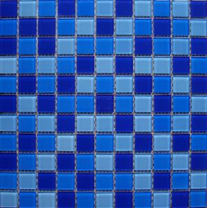 Quality 300x300mm mosaic tile outlet,crystal glass,swmming pool mosaic tiles, code blue wholesale