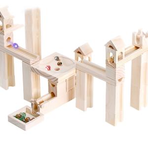 Quality OEM Children'S Educational Wooden Marble Track Building Blocks ISO9001 wholesale