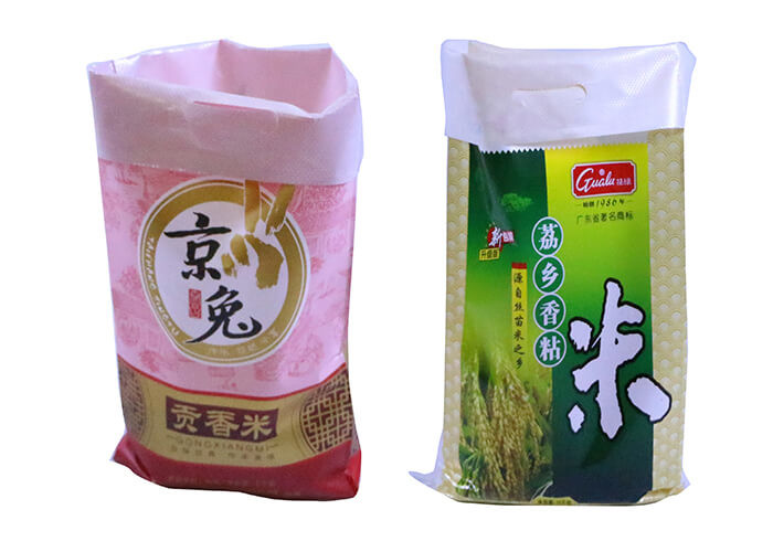 50Kg Durable PP Woven Bags , Laminated 15Kg Rice PP Sacks Light Weight