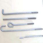 J Type Anchor Bolts Galvanized L / J Type Steel Foundation Anchor Bolts M12