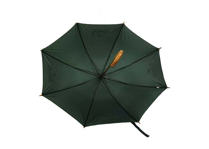 J Stick Wooden Handle Umbrella 23 Inch Metal Frame Customized Logo Design