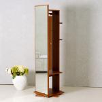 Retro Rotatable 172cm Coat Rack Mirror Jewelry Armoire