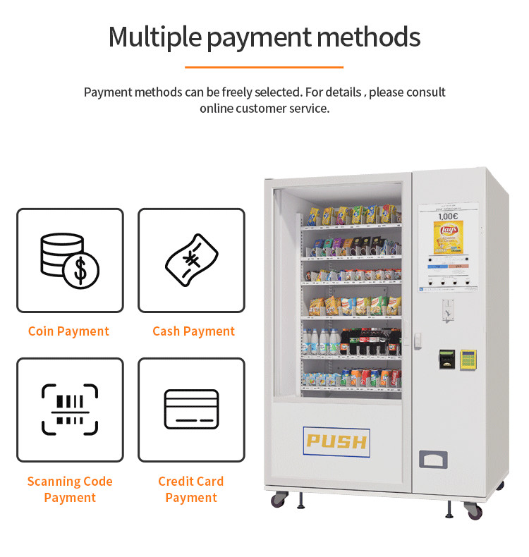 Best selling Outdoor Vending Machine snack drinks veniding machine Combo Self Snack Vending Machine