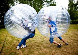 Quality 1.5m transparent bubble football Ball for football field wholesale