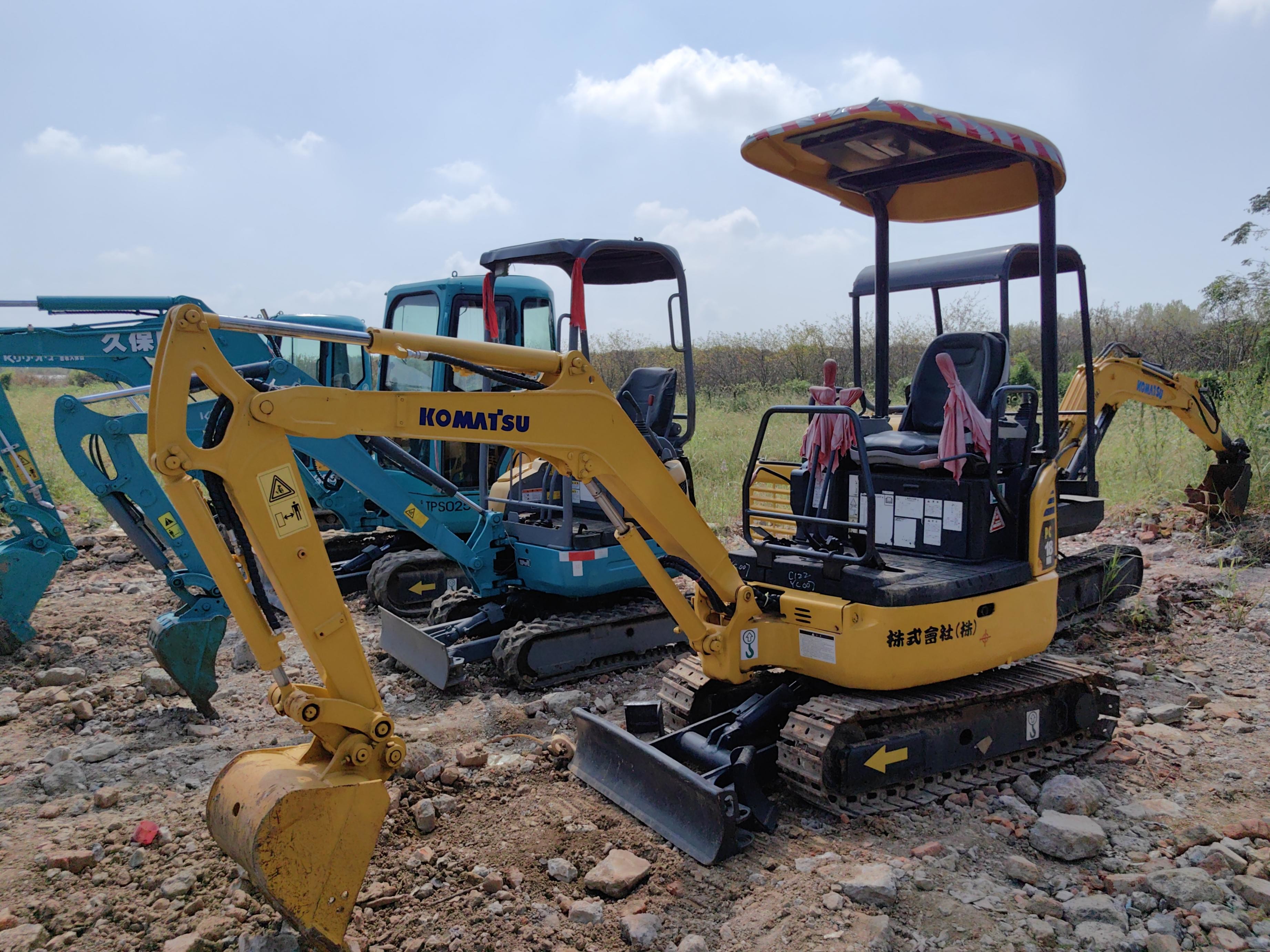 24.4kw PC18 Used Komatsu Excavators Hydraulic Excavator 1.8ton