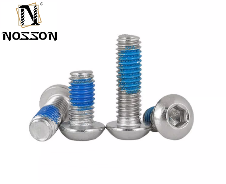 Plain Finish Metric Stainless Steel Thread-Locking Button Head Hex Drive Screws with GB Standard and ISO Certification