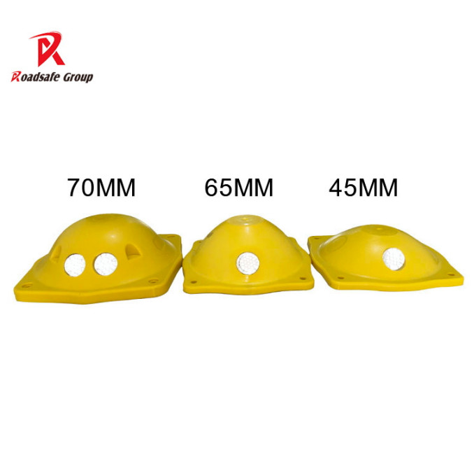 ABS Yellow Reflective Round Plastic Reflector Road Stud