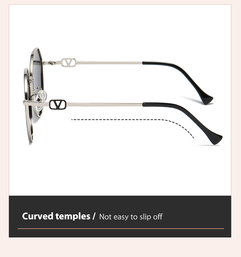Metal Frame Polygon Shape Sunglasses Girls sturdy Customizable
