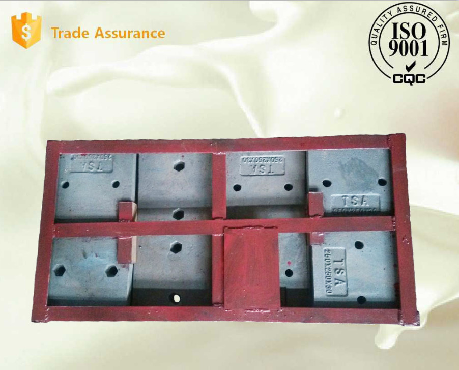 Custom Ni-hard Ball Mill Lining For Dia2.2m Wet Ball Mill Hardness HRC52-65