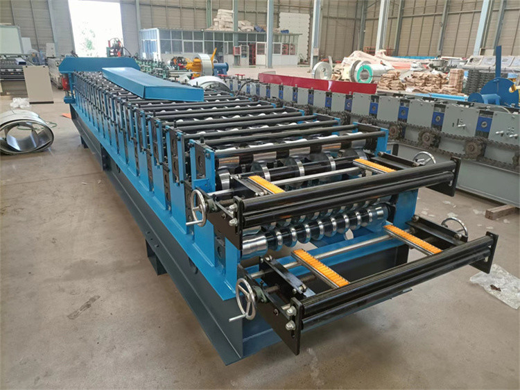 0.3-0.8mm Roof Wall Panel Double Deck Roll Forming Machine 380V 50Hz