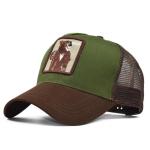 Vintage Animal Farm Mesh Trucker Caps Hats Cartoon Animals Embroidery Patch