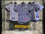 Boy'S 100% Cotton Casual Shirts 4 14y Size Stockpapa
