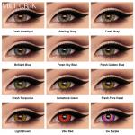 Vampire Scary Halloween Contacts Red Black Pink Purple 14.5mm
