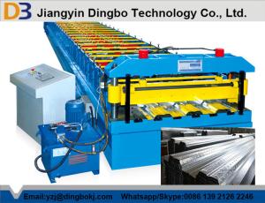Quality High Efficiency Floor Deck Roll Forming Machine Durable Punching Metal Cr12 wholesale
