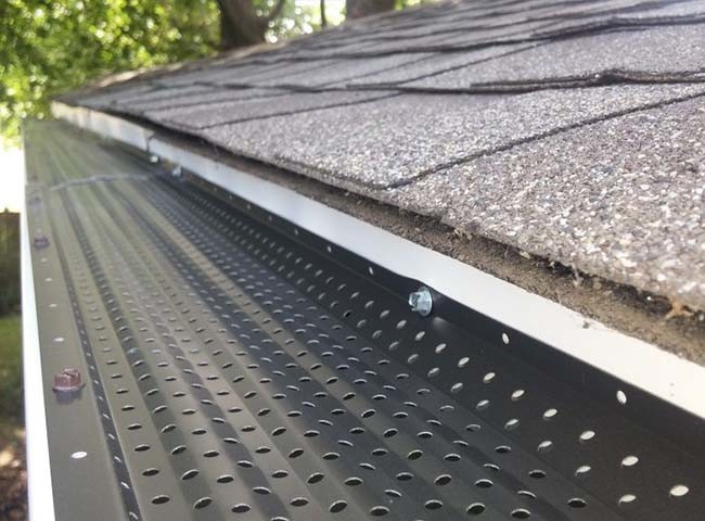 Stainless Steel or Aluminum Perforated Metal Leaf Guards Also Known As Gutter Covers