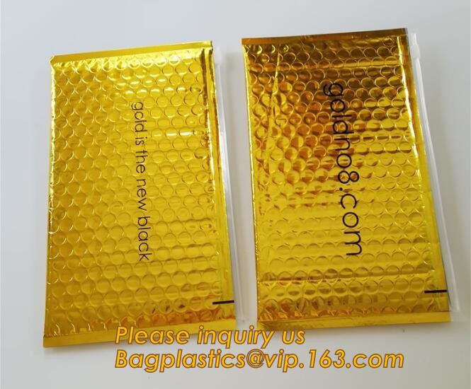 Cosmetic Pink Slider Padded Bag/Silver k Bag With Bubble,Padded Envelopes Cheap Aluminium Foil k Holographic