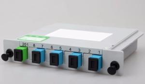 Quality Cassette Passive Fiber Optic Splitter 1X4 SC UPC PLC Plug In Type wholesale