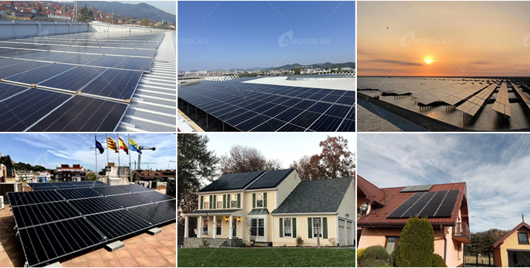 21.5% Mono Silicon Cells Full Black Shingled Solar Panels for Home Solar Power System