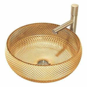 Quality 420mm Round Glass Wash Basin Hand Wash 45mm Dia No Hole wholesale