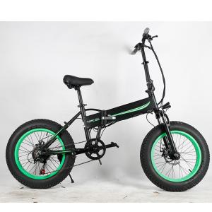 Quality ODM Fat Tire Folding Electric Bike 1000w , 6Gear folding fat tire ebikes wholesale