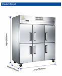 Electric Stainless Steel Restaurant Freezer with -12.C to -18.C Temperature