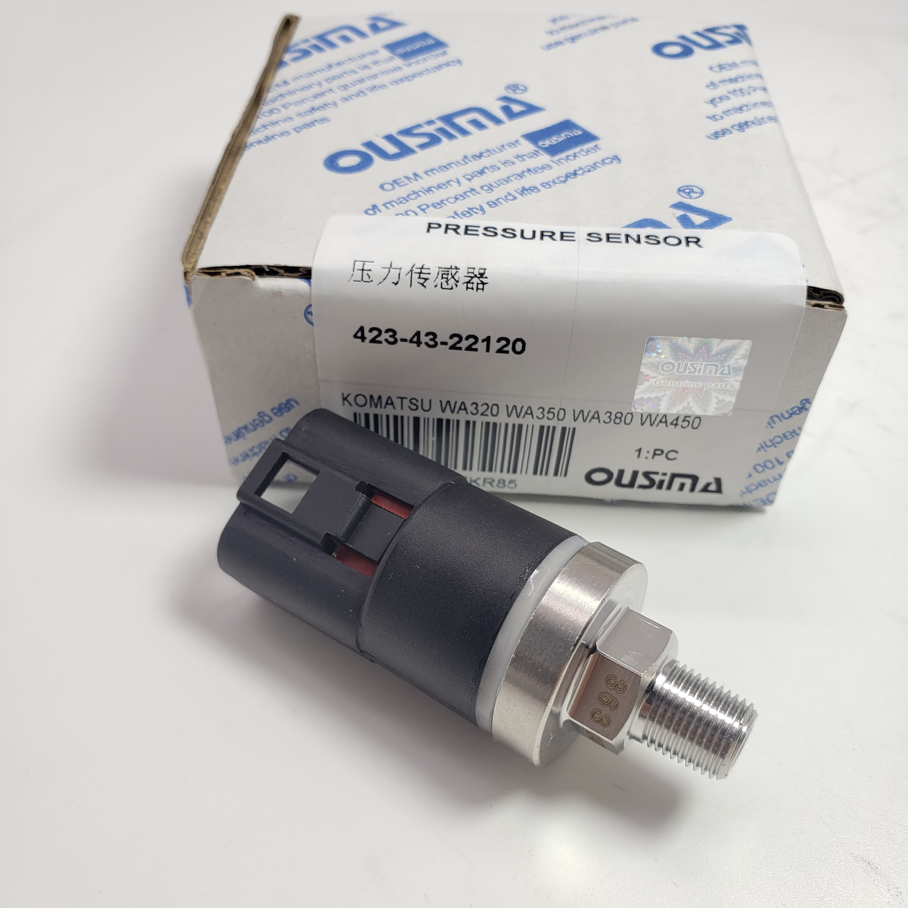 Pressure Sensor 423-43-22120 For Komatsu WA300 WA380 WA420 WA450