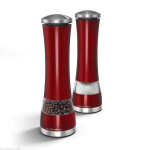 Quality Electronic salt &amp; pepper stainless steel mill set red wholesale