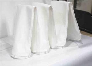 Quality Oil 200 Micron Filter Bag , Industrial Filter Socks Polyester Material White Color wholesale
