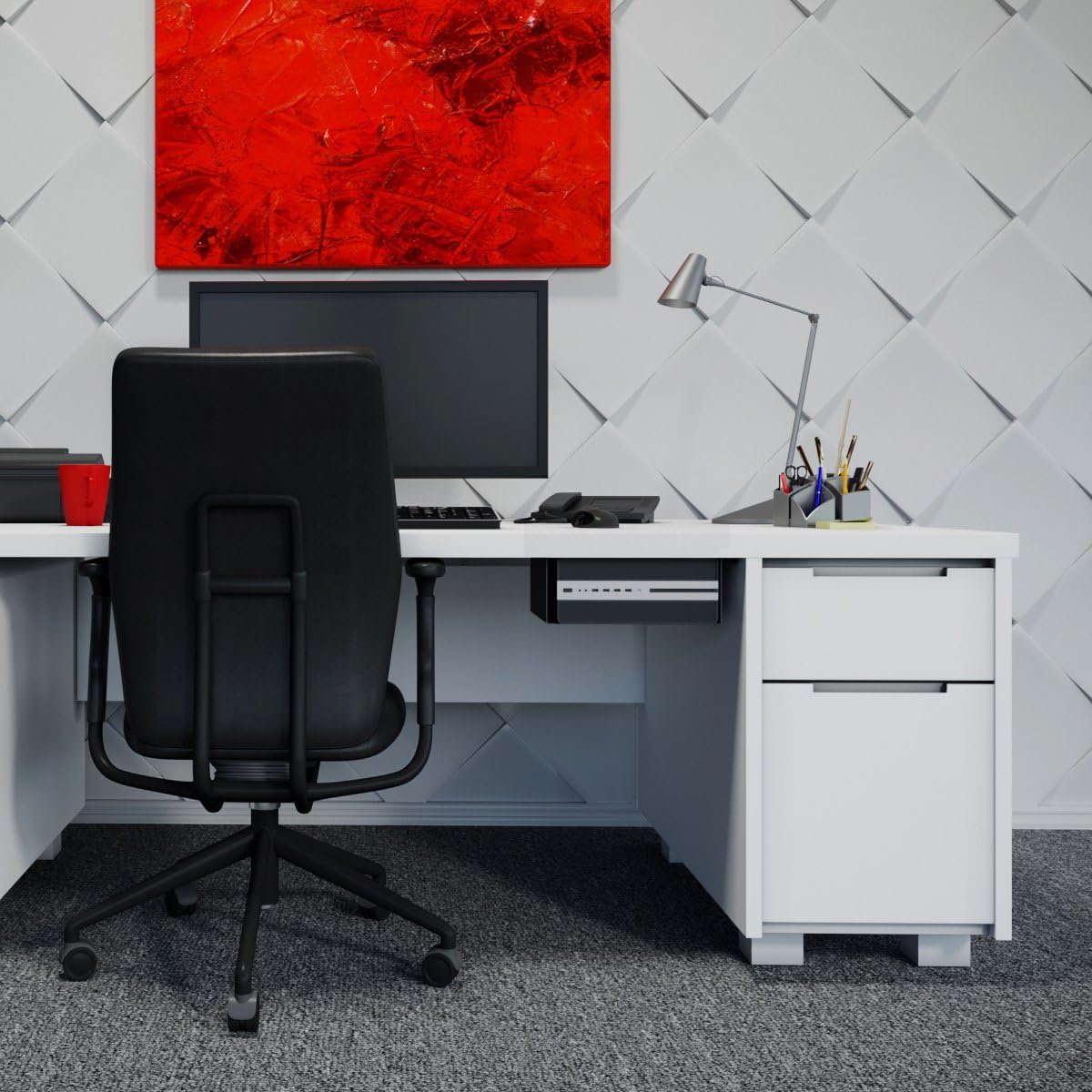 Non-folding Rack Under Desk CPU Mount Customizable Logo for Professional Workstations