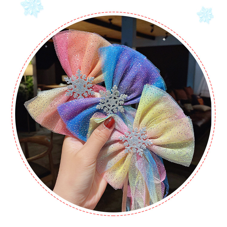 Princess Hairpin Children'S Cute Bow Hair Accessories Korean Net Yarn Little Girl Hairpin Clip Headdress