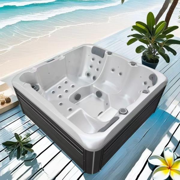 Outdoor Garden Villa In-Ground Whirlpool Hot Tub Acrylic Massage Spa Tub For